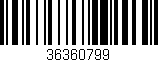 Código de barras (EAN, GTIN, SKU, ISBN): '36360799'