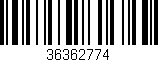 Código de barras (EAN, GTIN, SKU, ISBN): '36362774'