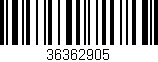 Código de barras (EAN, GTIN, SKU, ISBN): '36362905'
