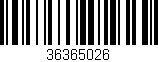 Código de barras (EAN, GTIN, SKU, ISBN): '36365026'
