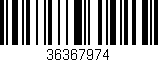 Código de barras (EAN, GTIN, SKU, ISBN): '36367974'