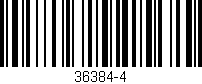 Código de barras (EAN, GTIN, SKU, ISBN): '36384-4'