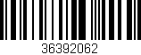 Código de barras (EAN, GTIN, SKU, ISBN): '36392062'