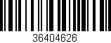 Código de barras (EAN, GTIN, SKU, ISBN): '36404626'