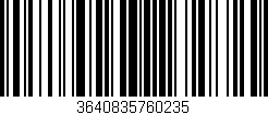 Código de barras (EAN, GTIN, SKU, ISBN): '3640835760235'