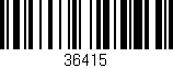 Código de barras (EAN, GTIN, SKU, ISBN): '36415'