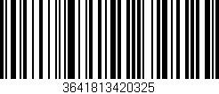 Código de barras (EAN, GTIN, SKU, ISBN): '3641813420325'