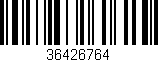Código de barras (EAN, GTIN, SKU, ISBN): '36426764'