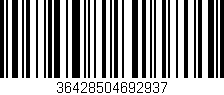 Código de barras (EAN, GTIN, SKU, ISBN): '36428504692937'