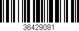 Código de barras (EAN, GTIN, SKU, ISBN): '36429081'