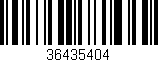 Código de barras (EAN, GTIN, SKU, ISBN): '36435404'