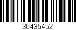 Código de barras (EAN, GTIN, SKU, ISBN): '36435452'