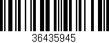 Código de barras (EAN, GTIN, SKU, ISBN): '36435945'
