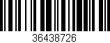 Código de barras (EAN, GTIN, SKU, ISBN): '36438726'