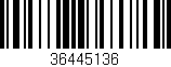 Código de barras (EAN, GTIN, SKU, ISBN): '36445136'