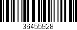 Código de barras (EAN, GTIN, SKU, ISBN): '36455928'