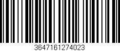 Código de barras (EAN, GTIN, SKU, ISBN): '3647161274023'