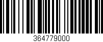Código de barras (EAN, GTIN, SKU, ISBN): '364779000'