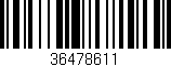 Código de barras (EAN, GTIN, SKU, ISBN): '36478611'