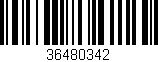 Código de barras (EAN, GTIN, SKU, ISBN): '36480342'