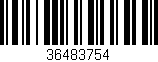 Código de barras (EAN, GTIN, SKU, ISBN): '36483754'
