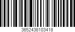 Código de barras (EAN, GTIN, SKU, ISBN): '3652438103418'