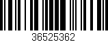 Código de barras (EAN, GTIN, SKU, ISBN): '36525362'