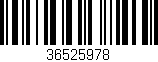 Código de barras (EAN, GTIN, SKU, ISBN): '36525978'