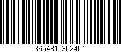 Código de barras (EAN, GTIN, SKU, ISBN): '3654815362401'