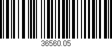 Código de barras (EAN, GTIN, SKU, ISBN): '36560.05'
