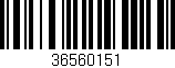 Código de barras (EAN, GTIN, SKU, ISBN): '36560151'
