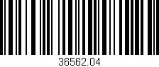 Código de barras (EAN, GTIN, SKU, ISBN): '36562.04'