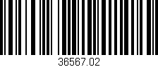 Código de barras (EAN, GTIN, SKU, ISBN): '36567.02'