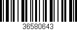 Código de barras (EAN, GTIN, SKU, ISBN): '36580643'
