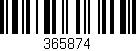 Código de barras (EAN, GTIN, SKU, ISBN): '365874'