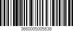Código de barras (EAN, GTIN, SKU, ISBN): '3660005005638'