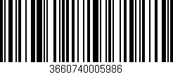 Código de barras (EAN, GTIN, SKU, ISBN): '3660740005986'