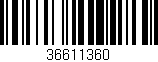 Código de barras (EAN, GTIN, SKU, ISBN): '36611360'