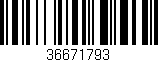 Código de barras (EAN, GTIN, SKU, ISBN): '36671793'