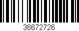 Código de barras (EAN, GTIN, SKU, ISBN): '36672726'