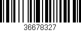 Código de barras (EAN, GTIN, SKU, ISBN): '36678327'
