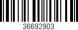 Código de barras (EAN, GTIN, SKU, ISBN): '36692903'