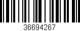 Código de barras (EAN, GTIN, SKU, ISBN): '36694267'