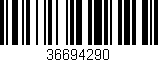 Código de barras (EAN, GTIN, SKU, ISBN): '36694290'