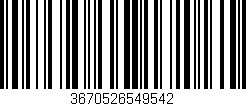 Código de barras (EAN, GTIN, SKU, ISBN): '3670526549542'