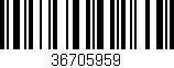 Código de barras (EAN, GTIN, SKU, ISBN): '36705959'