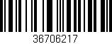 Código de barras (EAN, GTIN, SKU, ISBN): '36706217'