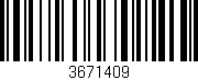 Código de barras (EAN, GTIN, SKU, ISBN): '3671409'