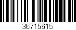 Código de barras (EAN, GTIN, SKU, ISBN): '36715615'