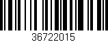 Código de barras (EAN, GTIN, SKU, ISBN): '36722015'